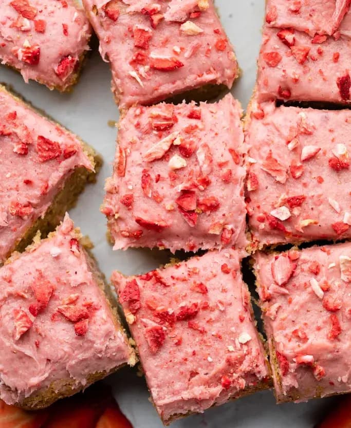 Low Carb Carrot Cake with YallaYum Freeze-Dried Strawberries