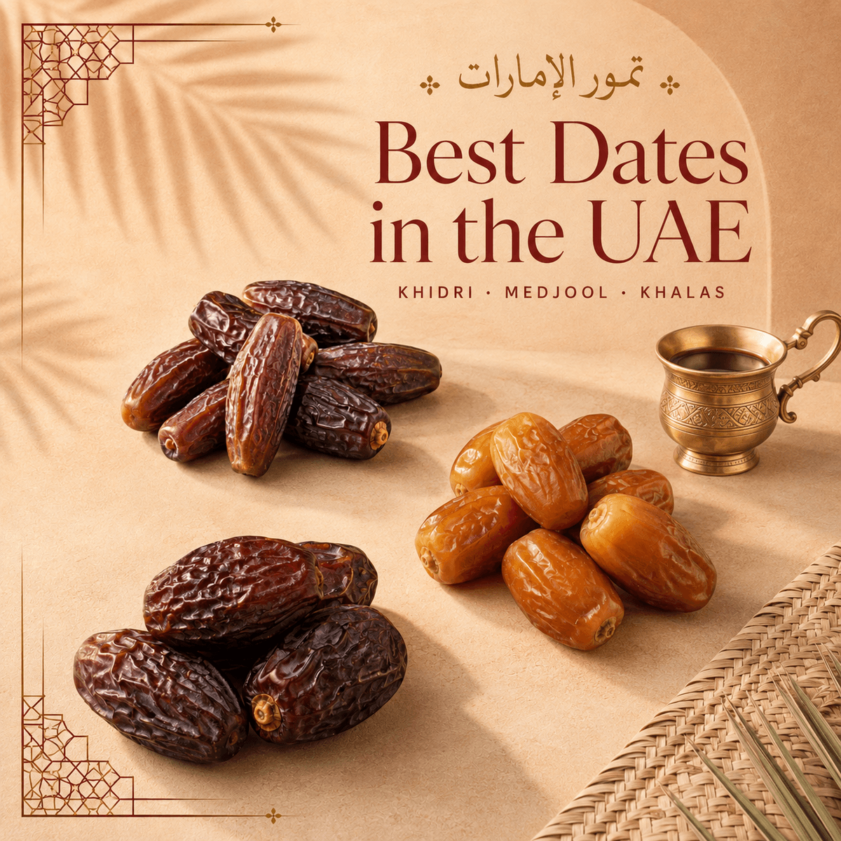 Best Dates in the UAE: Khidri, Medjool, and Khalas
