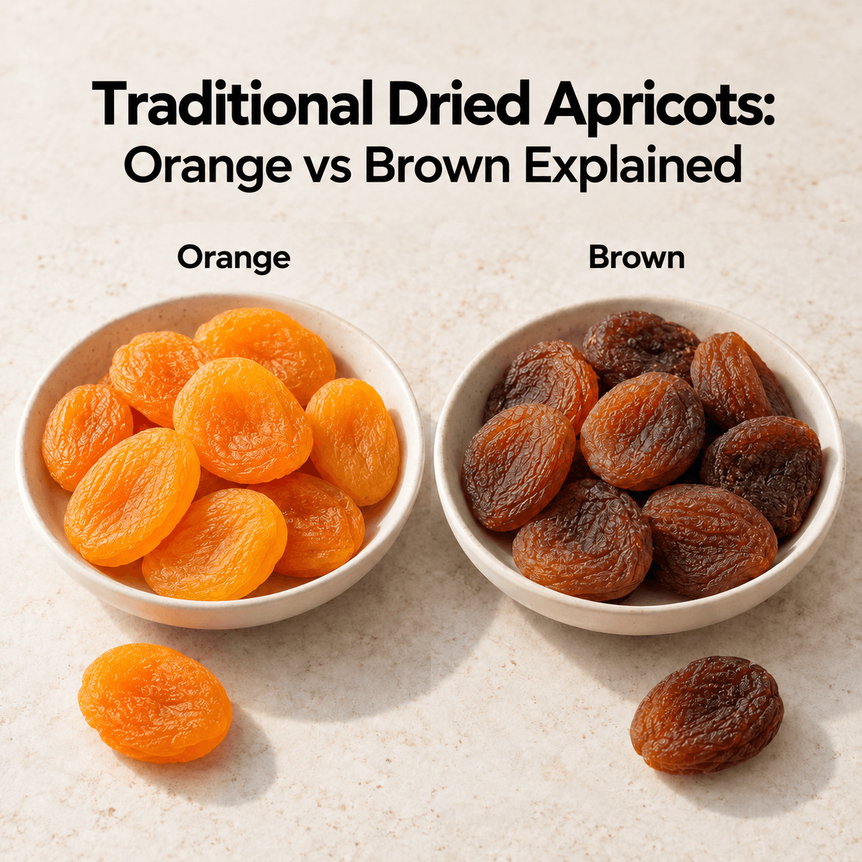 Traditional Dried Apricots: Orange vs Brown Explained
